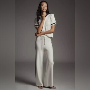 Anthropologie Maeve Knit Side-Stripe Pants size large